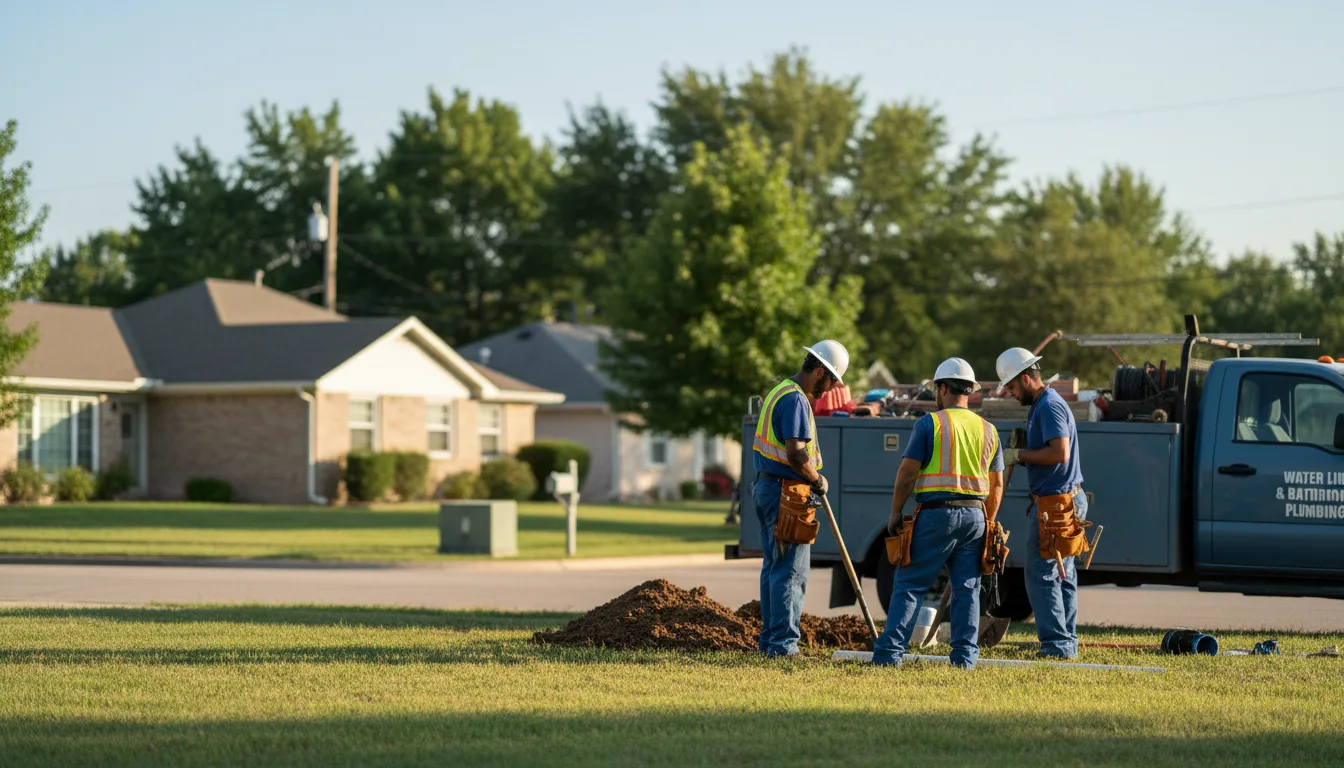Residential water line and bathroom plumbing service in Lake Odessa, MI